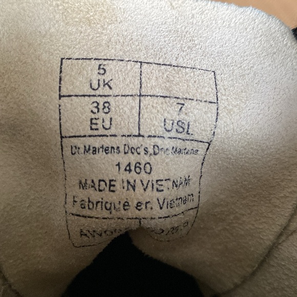 Dr Martens Pascal 1460 Snakeprint Cream High Shine Lace up Combat Boots - Picture 9 of 15